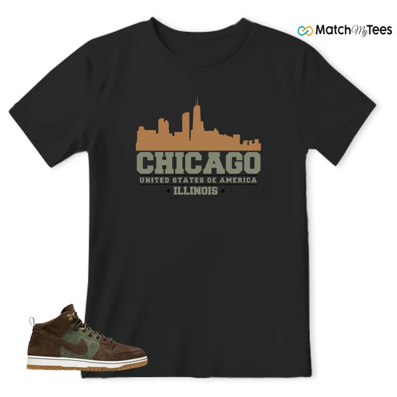 NIKE DUNK CMFT WB ARMY OLIVE SNEAKER Matching Tees t-shirt