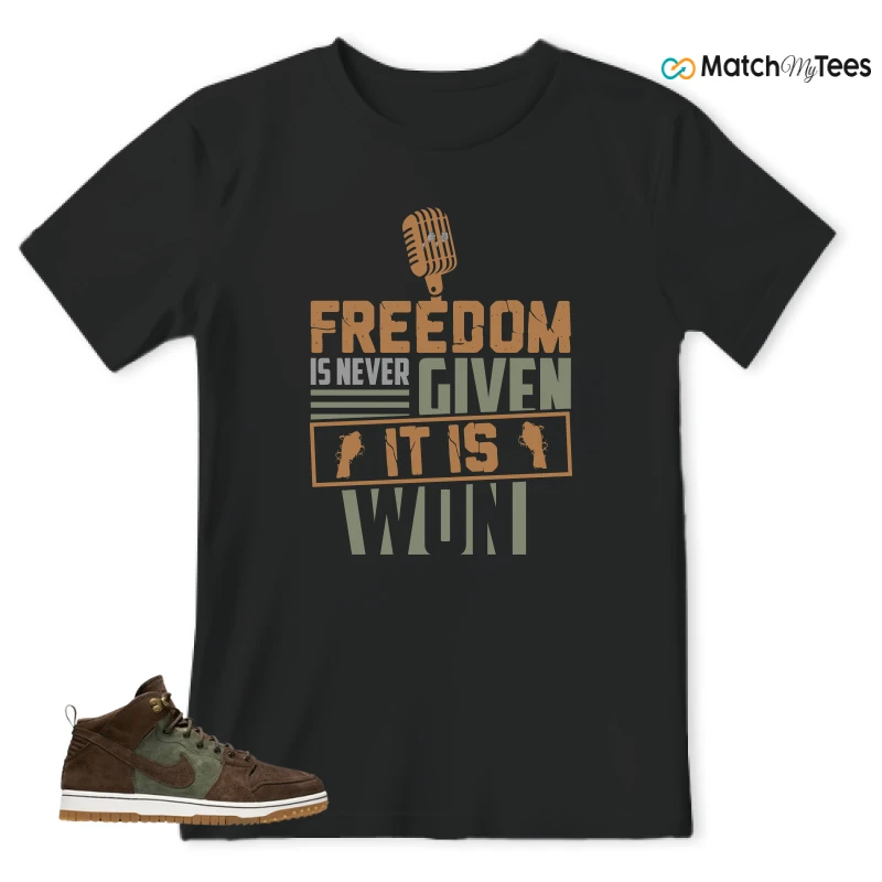 NIKE DUNK CMFT WB ARMY OLIVE SNEAKER Matching Tees t-shirt
