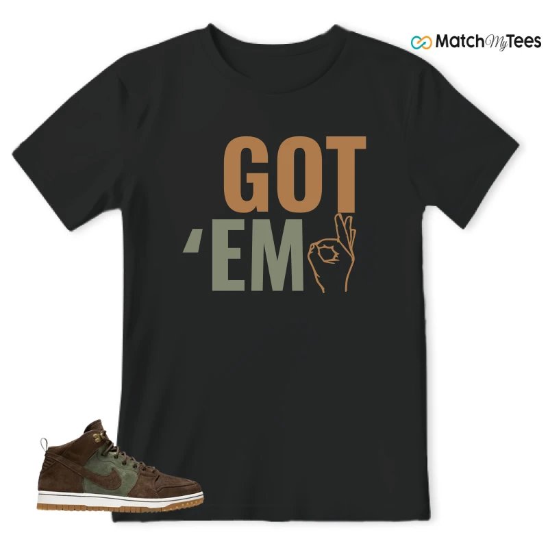 NIKE DUNK CMFT WB ARMY OLIVE SNEAKER Matching Tees t-shirt