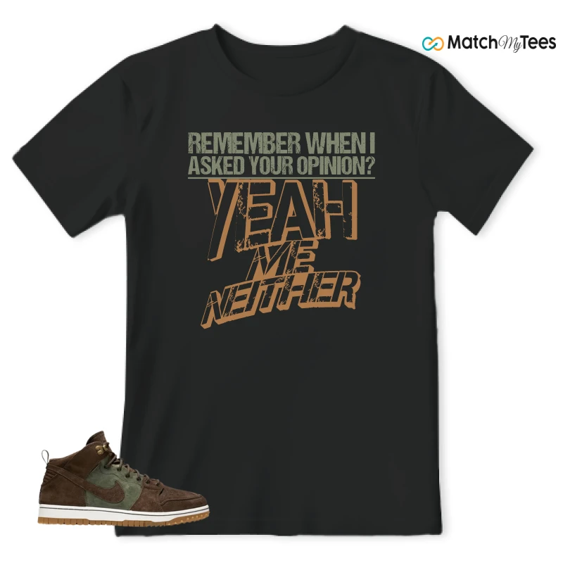 NIKE DUNK CMFT WB ARMY OLIVE SNEAKER Matching Tees t-shirt
