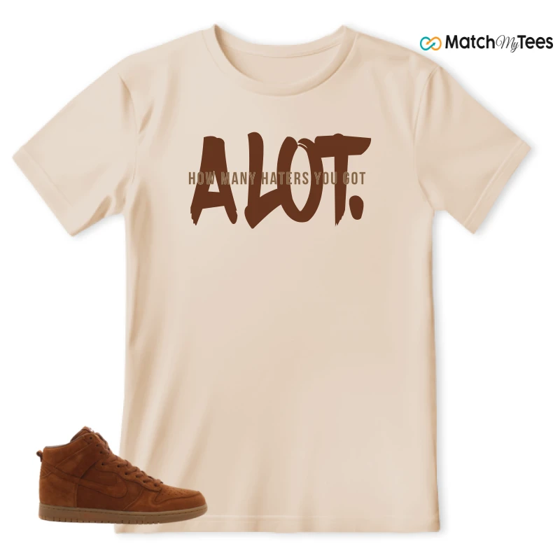 NIKE X APC DUNK HIGH RUSTIC BROWN NRG 08 SNEAKER Matching Tees t-shirt