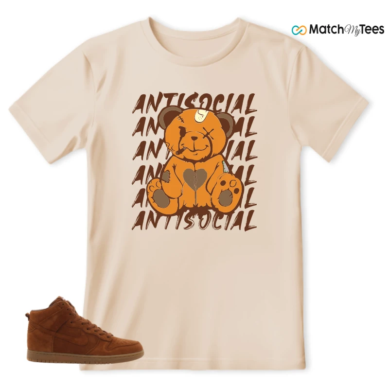 NIKE X APC DUNK HIGH RUSTIC BROWN NRG 08 SNEAKER Matching Tees t-shirt