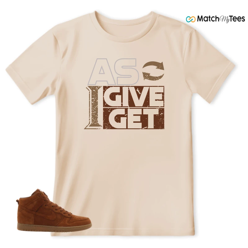 NIKE X APC DUNK HIGH RUSTIC BROWN NRG 08 SNEAKER Matching Tees t-shirt