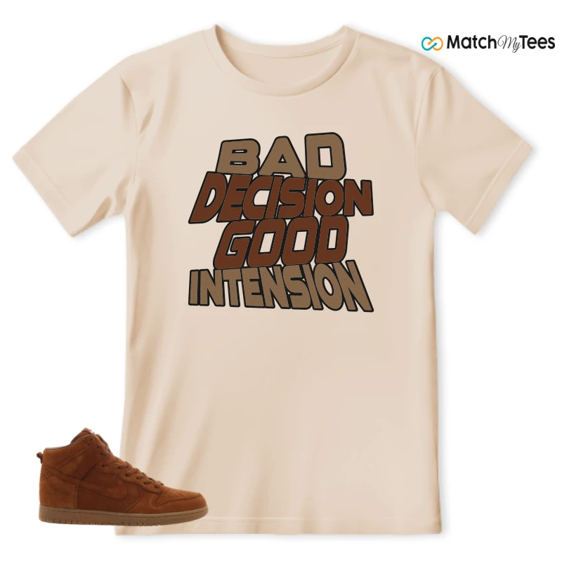 NIKE X APC DUNK HIGH RUSTIC BROWN NRG 08 SNEAKER Matching Tees t-shirt