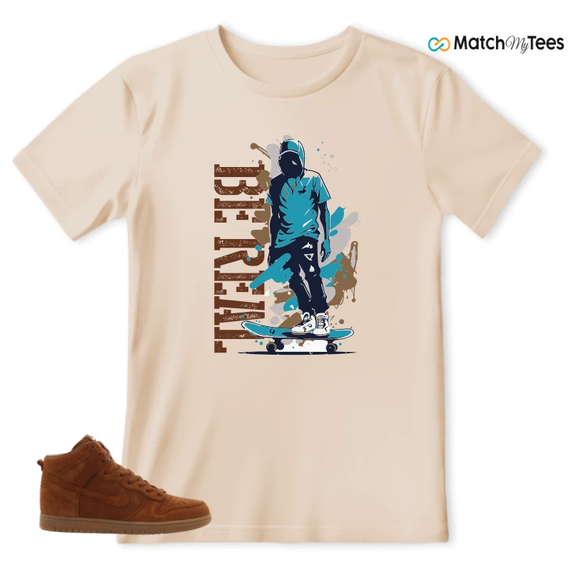 NIKE X APC DUNK HIGH RUSTIC BROWN NRG 08 SNEAKER Matching Tees t-shirt