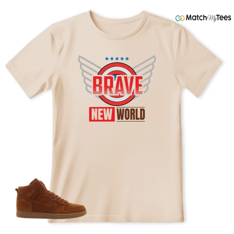NIKE X APC DUNK HIGH RUSTIC BROWN NRG 08 SNEAKER Matching Tees t-shirt