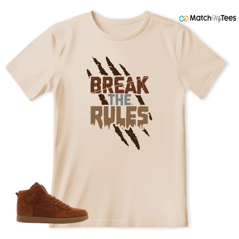 NIKE X APC DUNK HIGH RUSTIC BROWN NRG 08 SNEAKER Matching Tees t-shirt