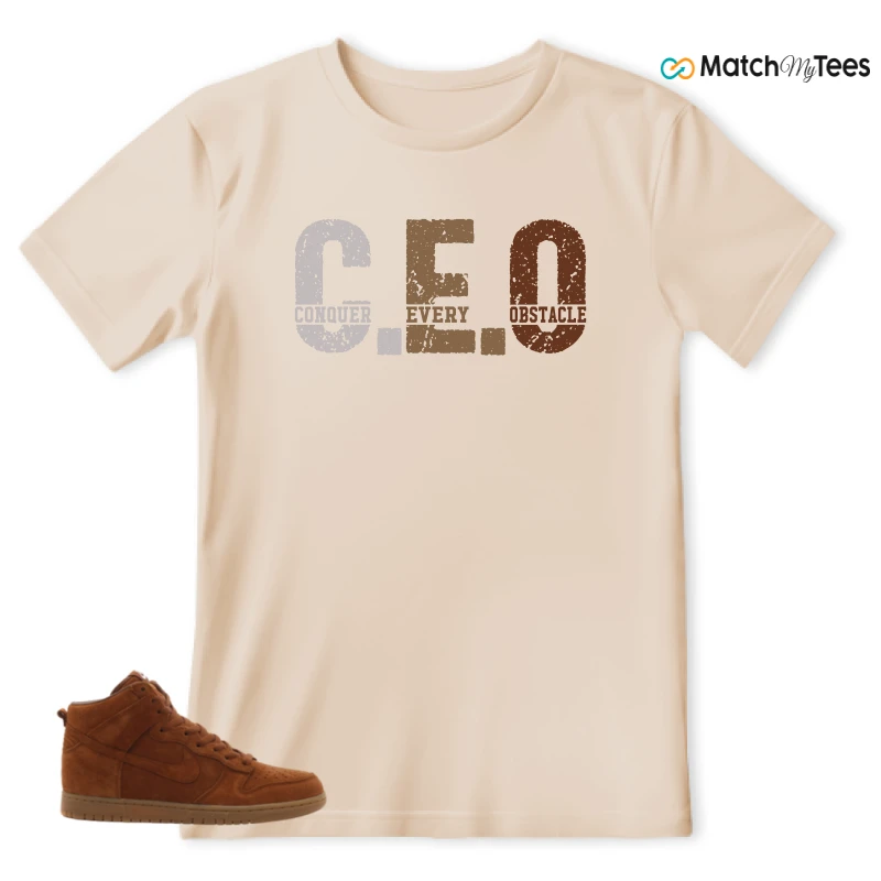 NIKE X APC DUNK HIGH RUSTIC BROWN NRG 08 SNEAKER Matching Tees t-shirt