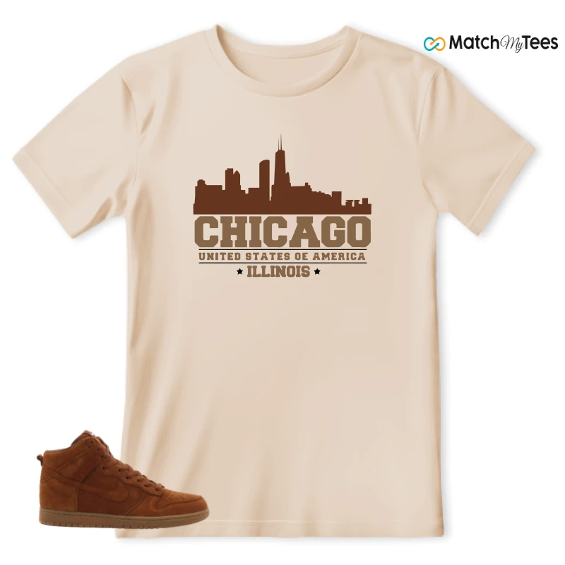 NIKE X APC DUNK HIGH RUSTIC BROWN NRG 08 SNEAKER Matching Tees t-shirt