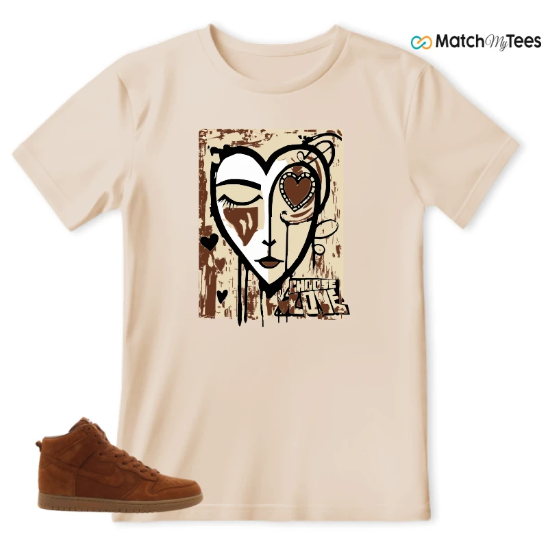 NIKE X APC DUNK HIGH RUSTIC BROWN NRG 08 SNEAKER Matching Tees t-shirt
