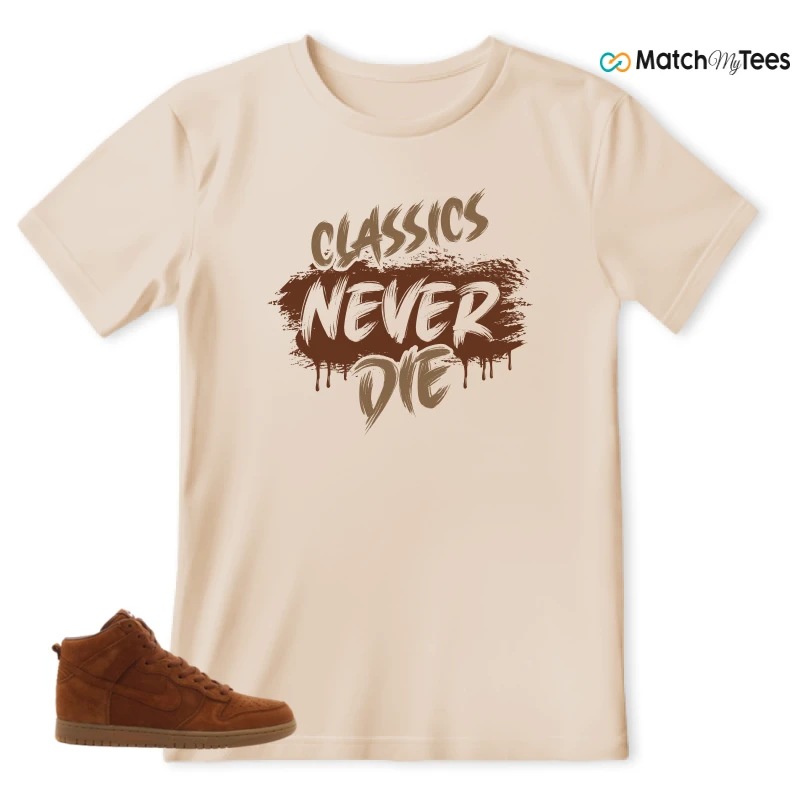 NIKE X APC DUNK HIGH RUSTIC BROWN NRG 08 SNEAKER Matching Tees t-shirt
