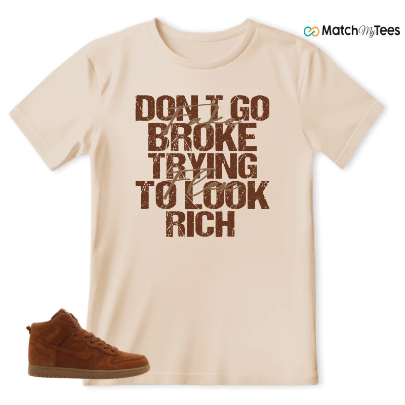 NIKE X APC DUNK HIGH RUSTIC BROWN NRG 08 SNEAKER Matching Tees t-shirt