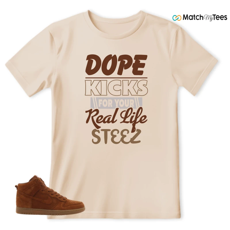 NIKE X APC DUNK HIGH RUSTIC BROWN NRG 08 SNEAKER Matching Tees t-shirt
