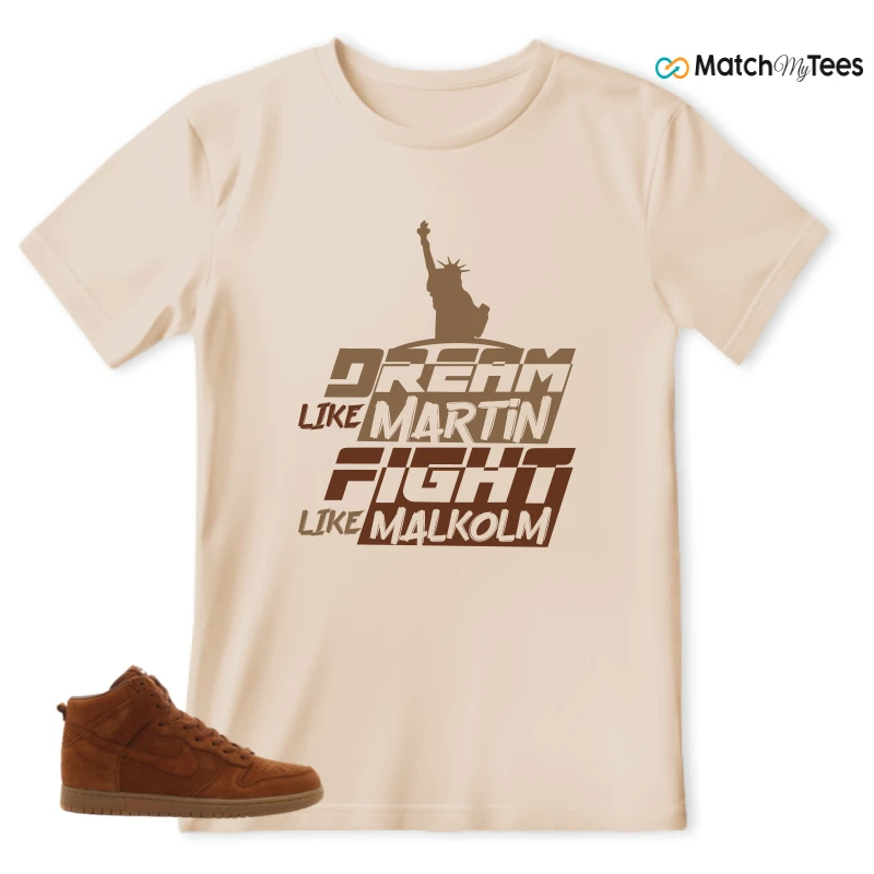 NIKE X APC DUNK HIGH RUSTIC BROWN NRG 08 SNEAKER Matching Tees t-shirt
