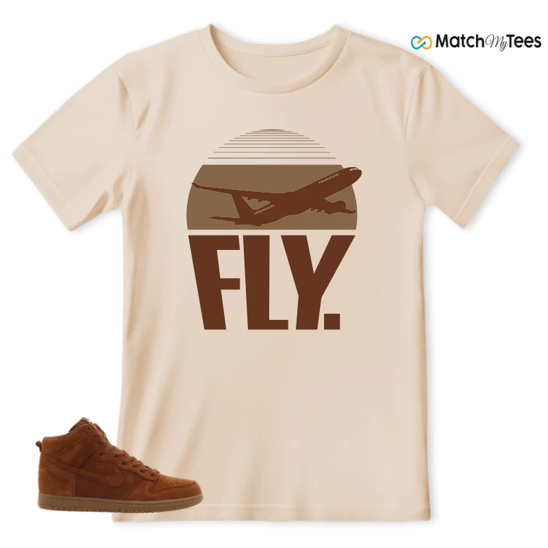 NIKE X APC DUNK HIGH RUSTIC BROWN NRG 08 SNEAKER Matching Tees t-shirt