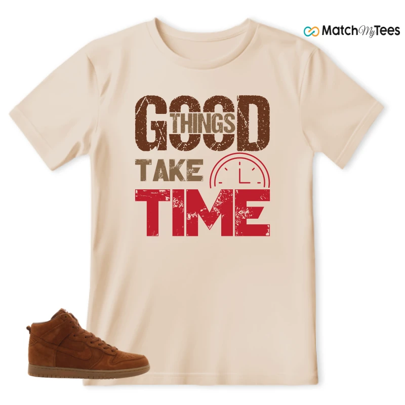NIKE X APC DUNK HIGH RUSTIC BROWN NRG 08 SNEAKER Matching Tees t-shirt