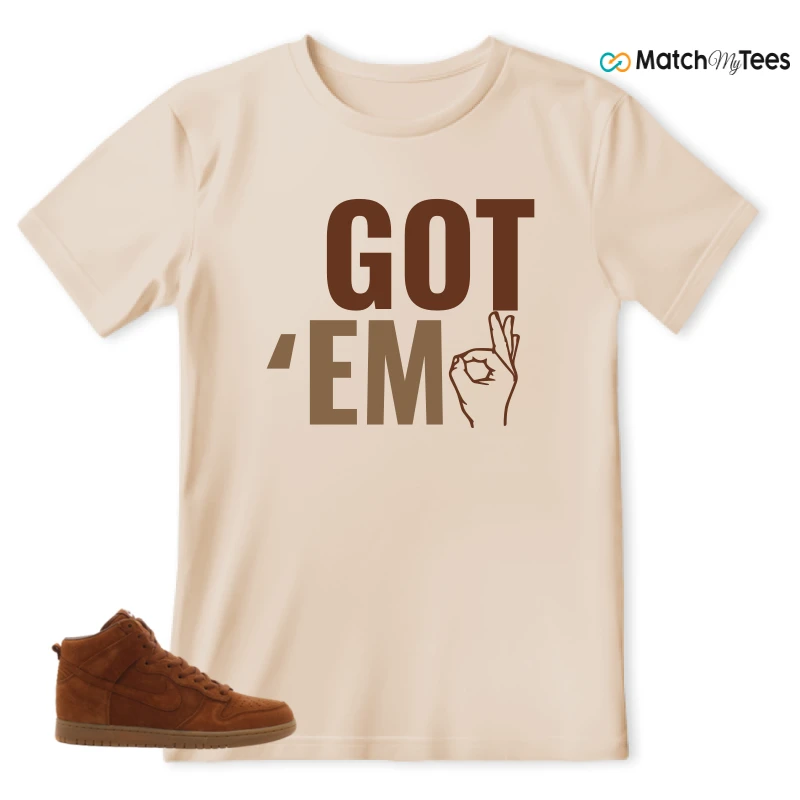 NIKE X APC DUNK HIGH RUSTIC BROWN NRG 08 SNEAKER Matching Tees t-shirt