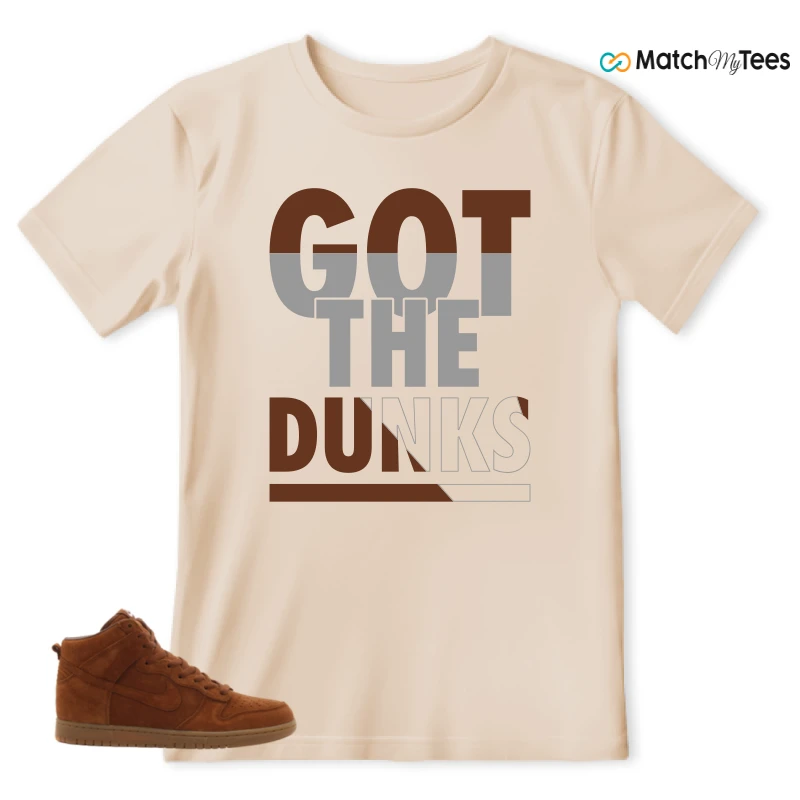 NIKE X APC DUNK HIGH RUSTIC BROWN NRG 08 SNEAKER Matching Tees t-shirt