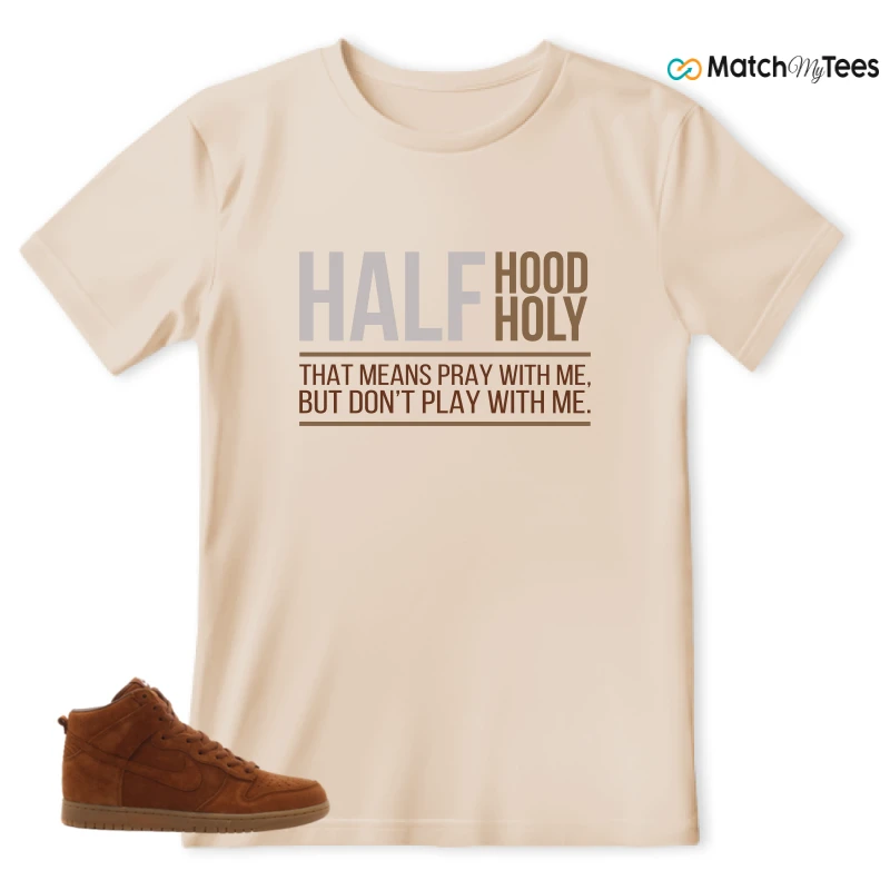 NIKE X APC DUNK HIGH RUSTIC BROWN NRG 08 SNEAKER Matching Tees t-shirt
