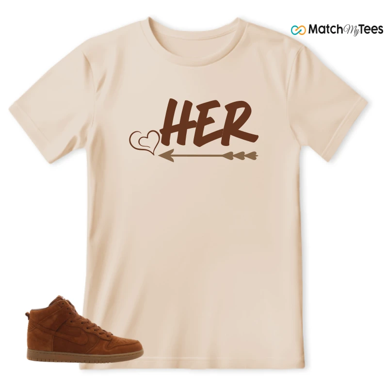 NIKE X APC DUNK HIGH RUSTIC BROWN NRG 08 SNEAKER Matching Tees t-shirt