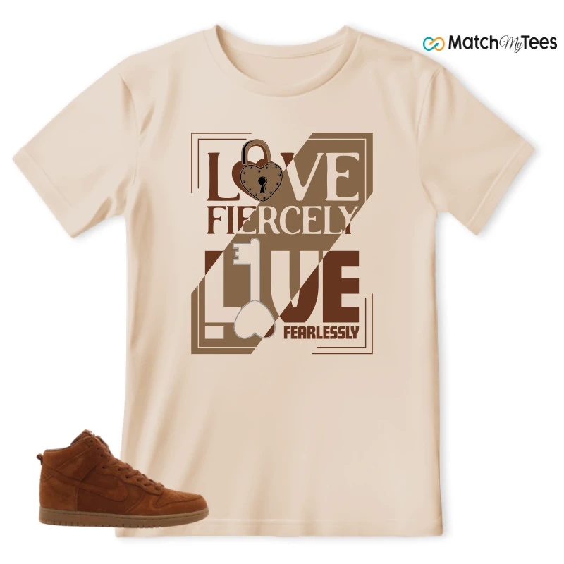 NIKE X APC DUNK HIGH RUSTIC BROWN NRG 08 SNEAKER Matching Tees t-shirt