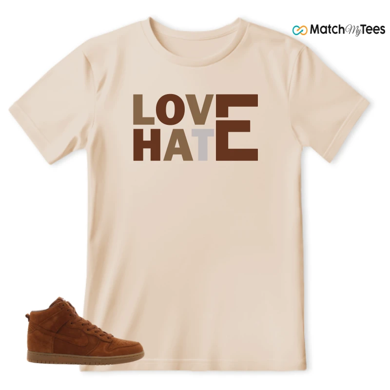 NIKE X APC DUNK HIGH RUSTIC BROWN NRG 08 SNEAKER Matching Tees t-shirt