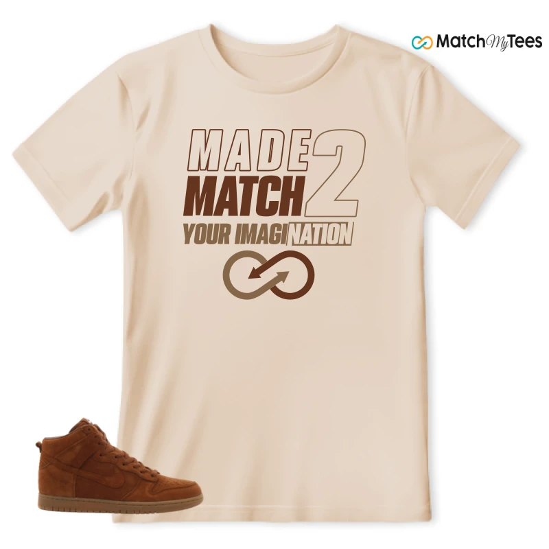 NIKE X APC DUNK HIGH RUSTIC BROWN NRG 08 SNEAKER Matching Tees t-shirt