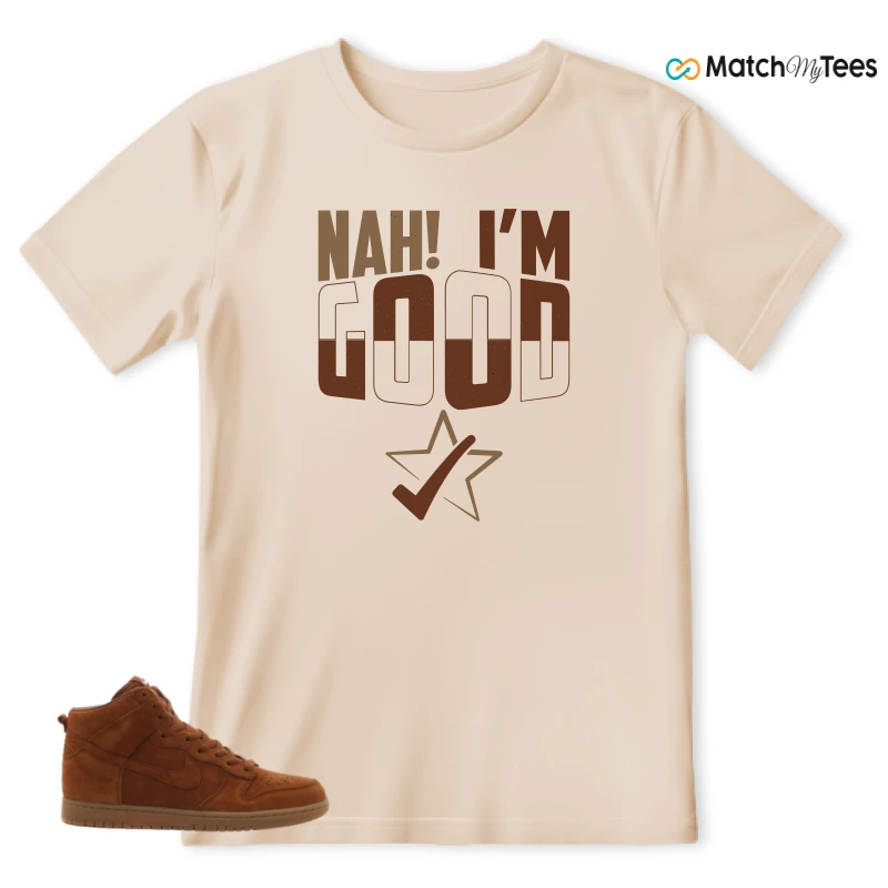 NIKE X APC DUNK HIGH RUSTIC BROWN NRG 08 SNEAKER Matching Tees t-shirt