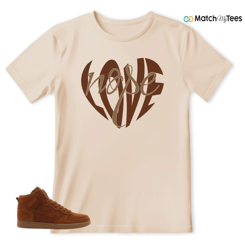 NIKE X APC DUNK HIGH RUSTIC BROWN NRG 08 SNEAKER Matching Tees t-shirt
