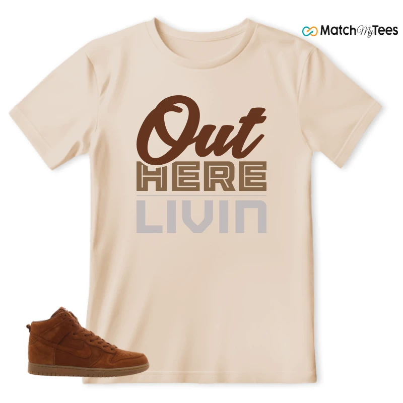 NIKE X APC DUNK HIGH RUSTIC BROWN NRG 08 SNEAKER Matching Tees t-shirt