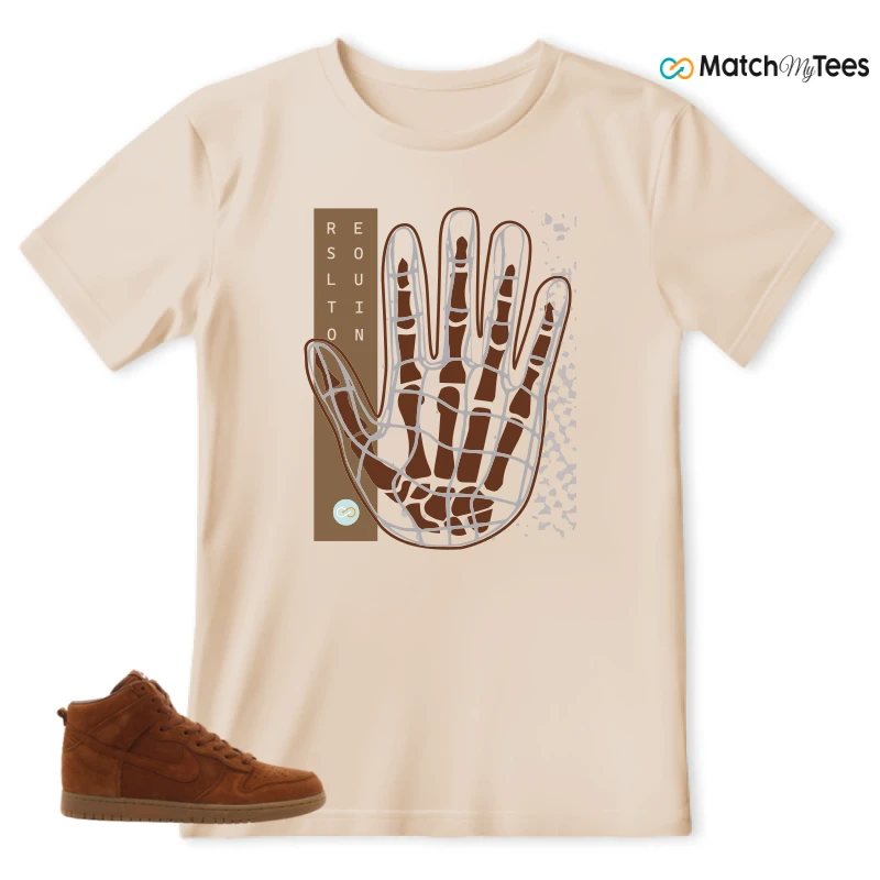 NIKE X APC DUNK HIGH RUSTIC BROWN NRG 08 SNEAKER Matching Tees t-shirt