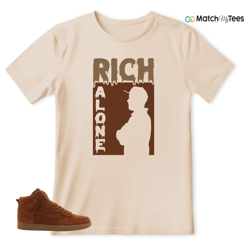 NIKE X APC DUNK HIGH RUSTIC BROWN NRG 08 SNEAKER Matching Tees t-shirt