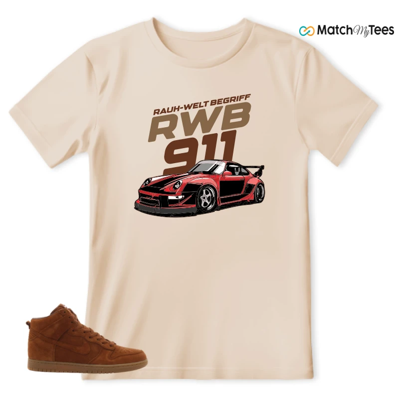 NIKE X APC DUNK HIGH RUSTIC BROWN NRG 08 SNEAKER Matching Tees t-shirt