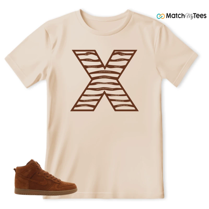 NIKE X APC DUNK HIGH RUSTIC BROWN NRG 08 SNEAKER Matching Tees t-shirt