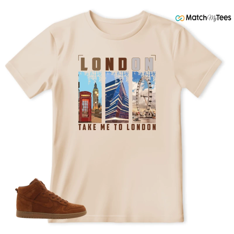 NIKE X APC DUNK HIGH RUSTIC BROWN NRG 08 SNEAKER Matching Tees t-shirt
