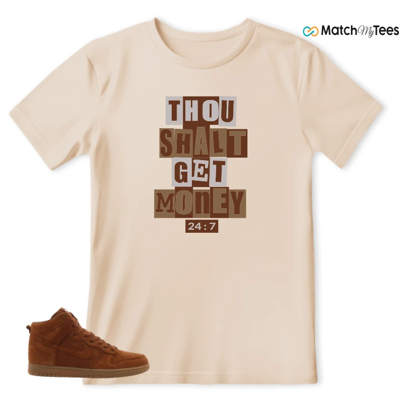 NIKE X APC DUNK HIGH RUSTIC BROWN NRG 08 SNEAKER Matching Tees t-shirt