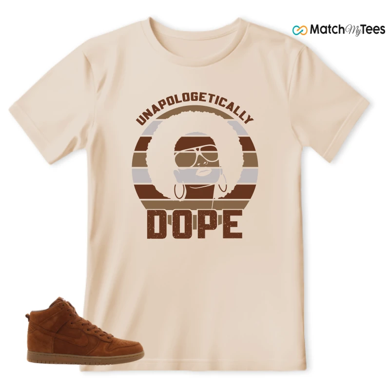 NIKE X APC DUNK HIGH RUSTIC BROWN NRG 08 SNEAKER Matching Tees t-shirt