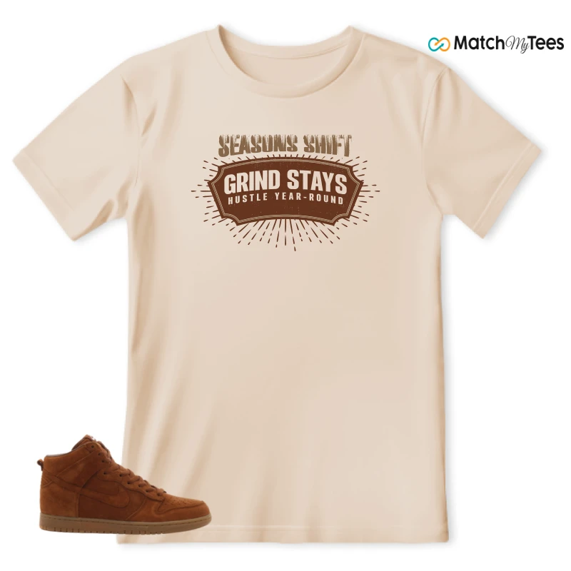 NIKE X APC DUNK HIGH RUSTIC BROWN NRG 08 SNEAKER Matching Tees t-shirt