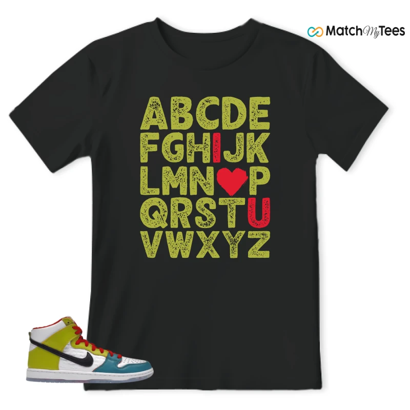 NIKE DUNK HIGH PRO FROSKATE ALL LOVE SNEAKER Matching Tees t-shirt