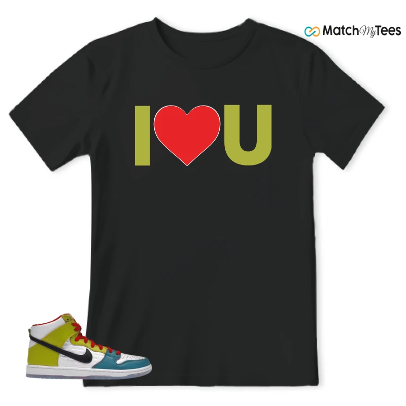 NIKE DUNK HIGH PRO FROSKATE ALL LOVE SNEAKER Matching Tees t-shirt