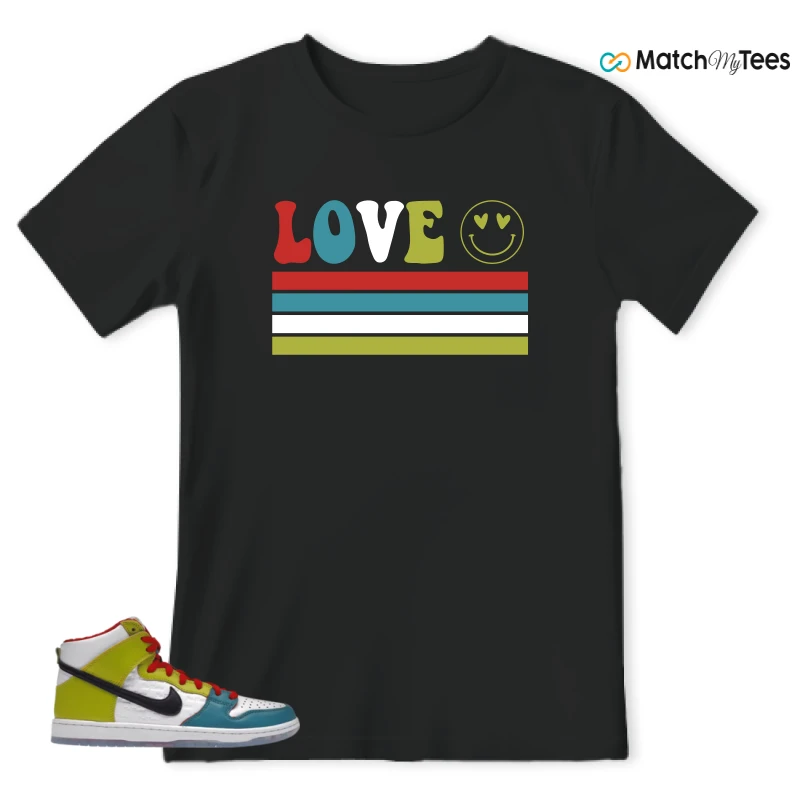 NIKE DUNK HIGH PRO FROSKATE ALL LOVE SNEAKER Matching Tees t-shirt