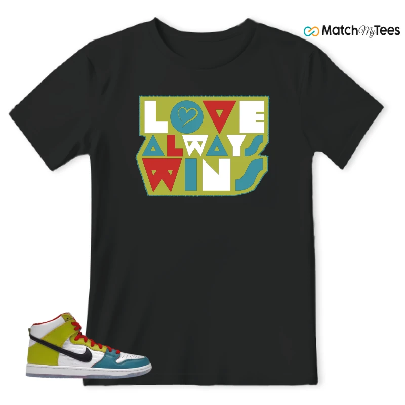 NIKE DUNK HIGH PRO FROSKATE ALL LOVE SNEAKER Matching Tees t-shirt