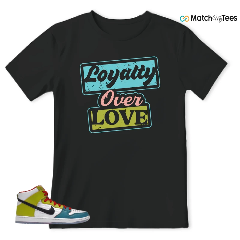 NIKE DUNK HIGH PRO FROSKATE ALL LOVE SNEAKER Matching Tees t-shirt