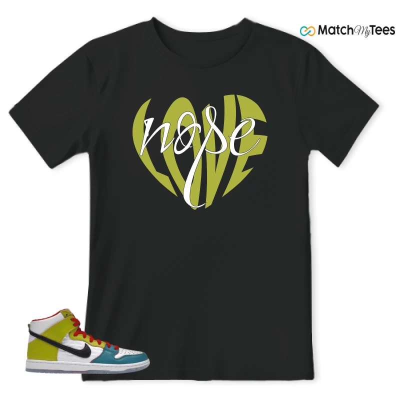 NIKE DUNK HIGH PRO FROSKATE ALL LOVE SNEAKER Matching Tees t-shirt
