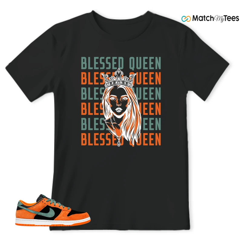 Blessed Queen Black matching T-shirt T-shirt