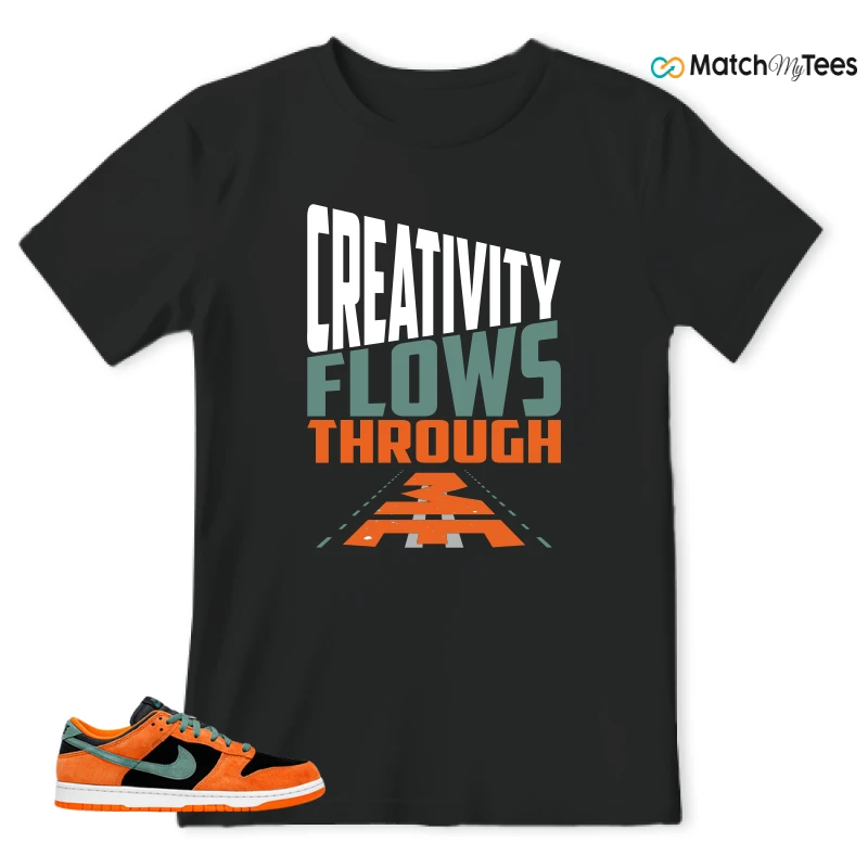 Creativity Flows Through Me Black matching T-shirt T-shirt