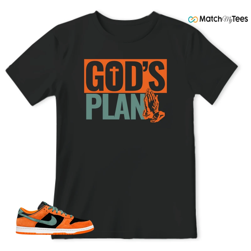 God's Plan Black matching T-shirt T-shirt