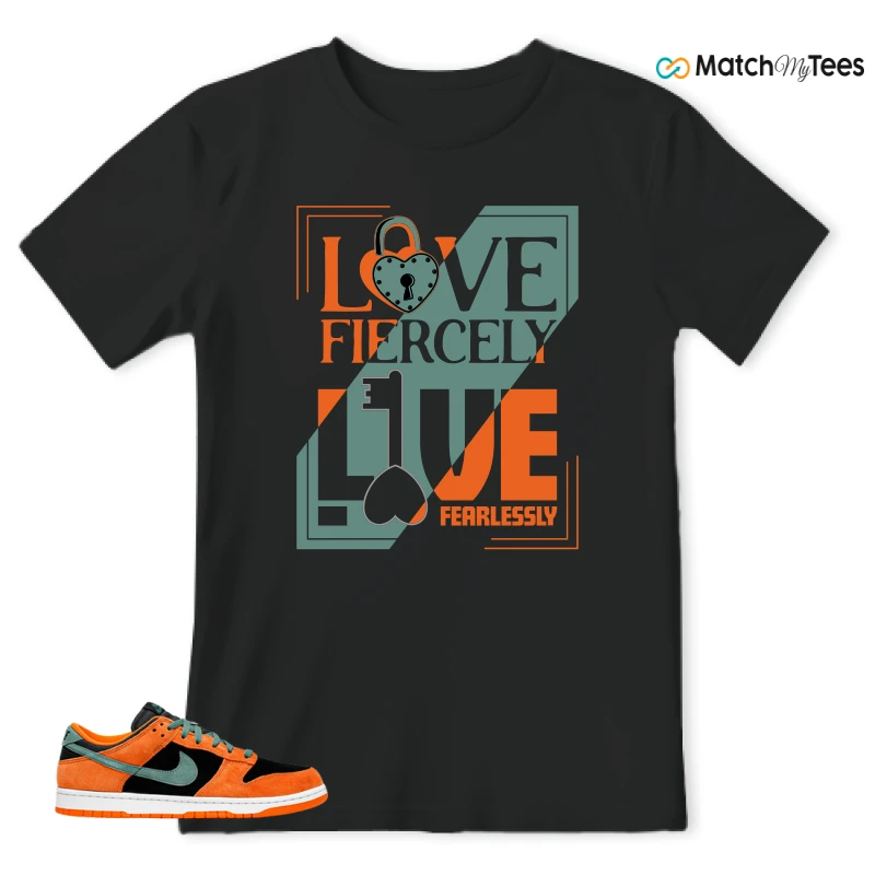 Love Fiercely Black matching T-shirt T-shirt