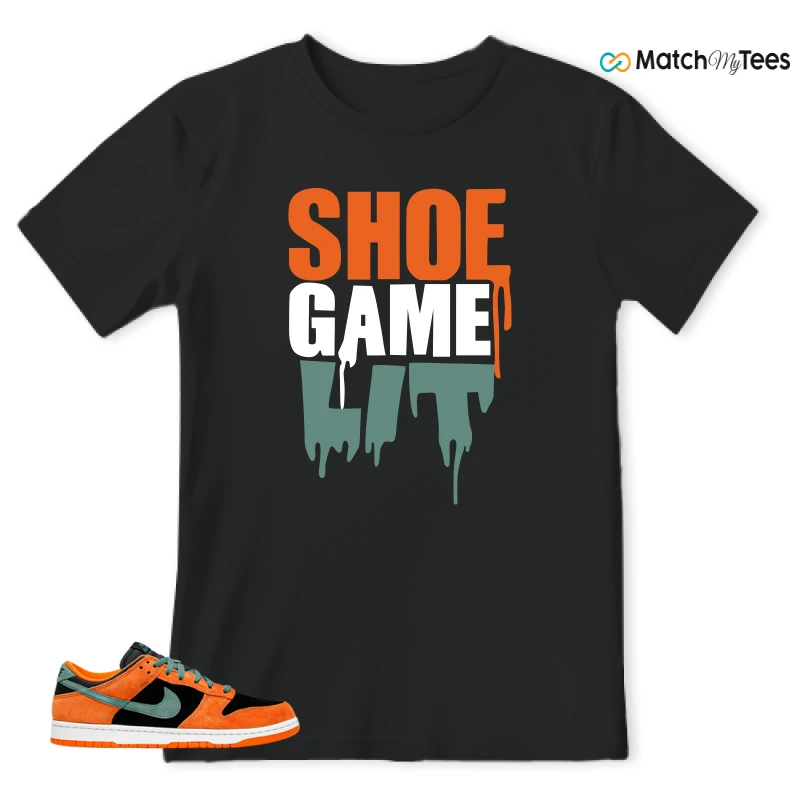 Shoe Game Lit Black matching T-shirt T-shirt