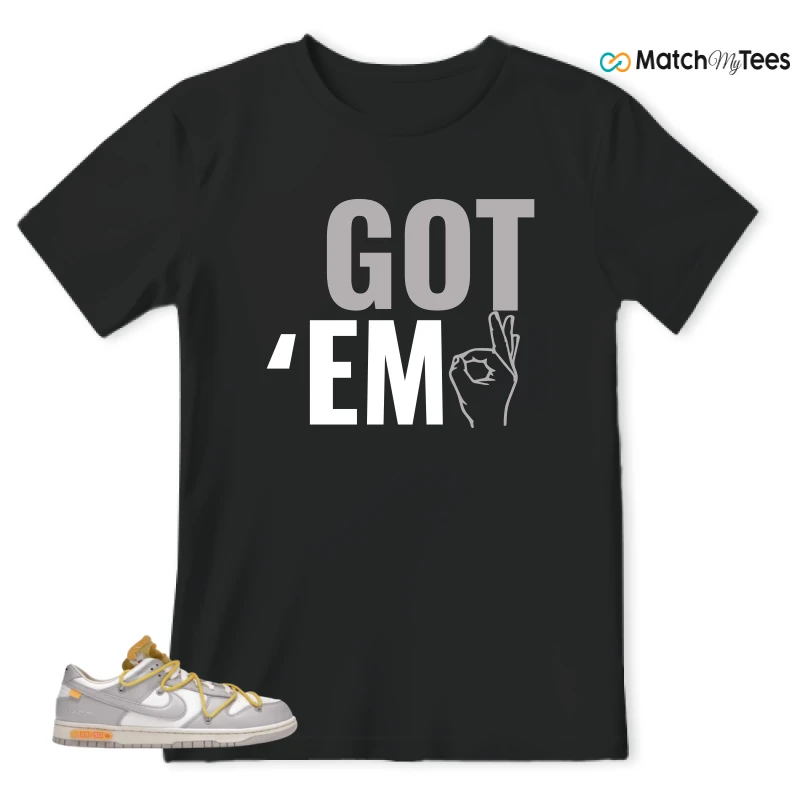NIKE DUNK LOW OFF-WHITE LOT 29 SNEAKER Matching Tees t-shirt
